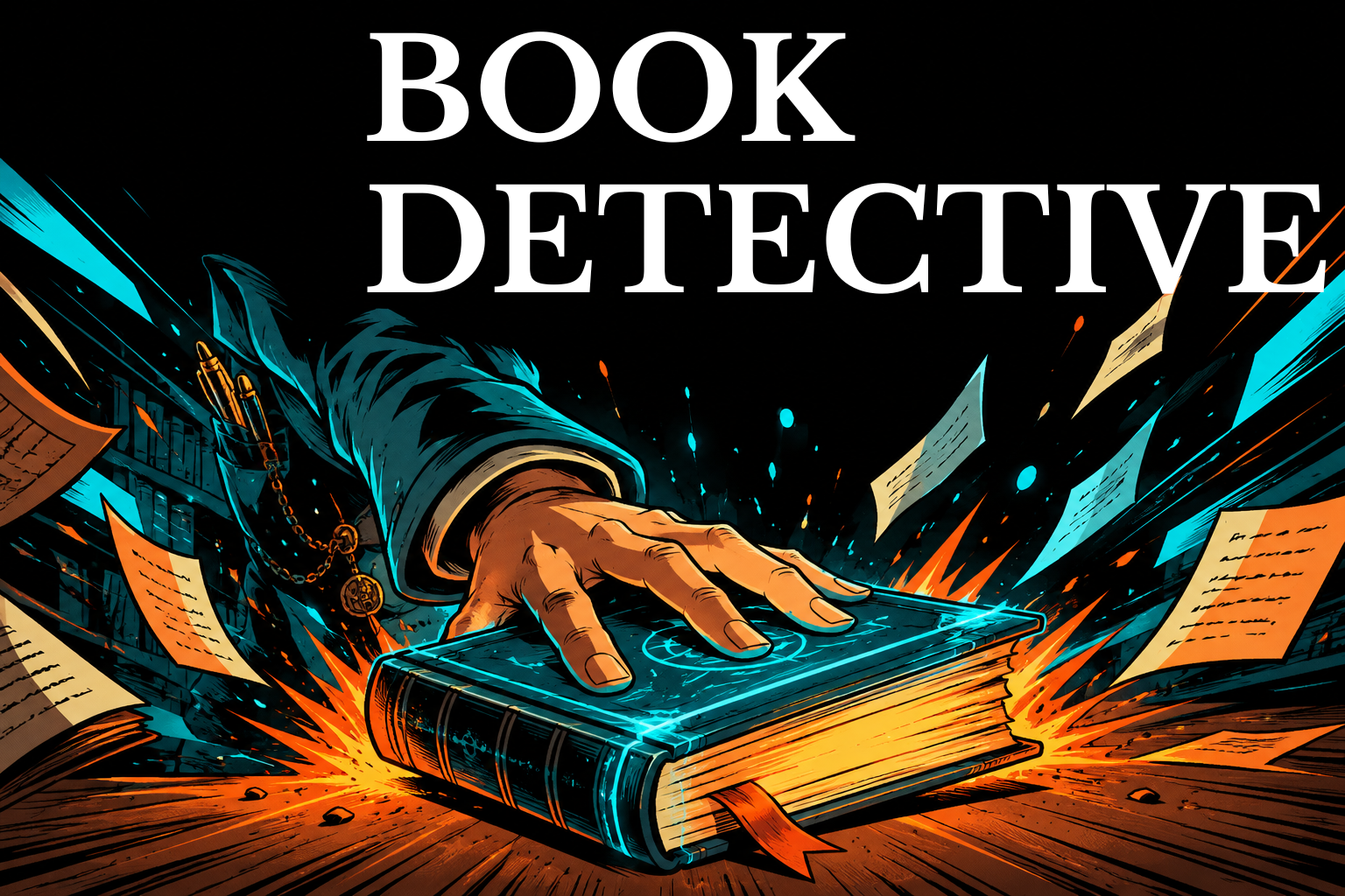 本と資料を手がかりに謎を追うBOOK DETECTIVEのキービジュアル